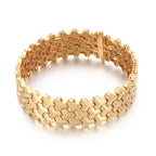 Custom 18K Gold Triple Row Armor Bracelet