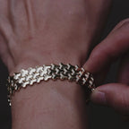 Custom 18K Gold Triple Row Armor Bracelet