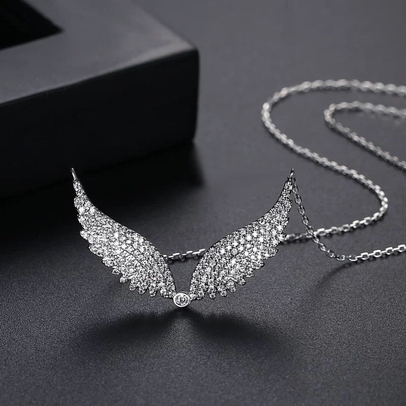 Guardian Angel Crystal wing Pendent