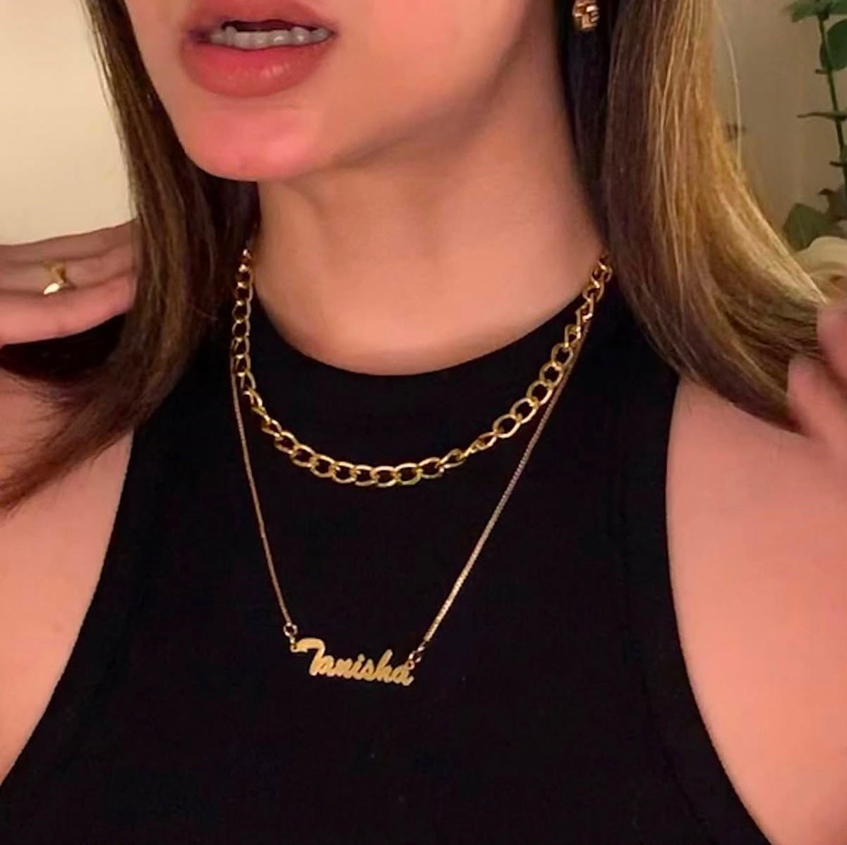 Personalised Custom Name Pendent Gold Plated