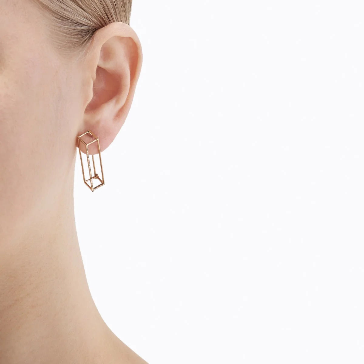 Diamond Shine Rectangle Earring Pair