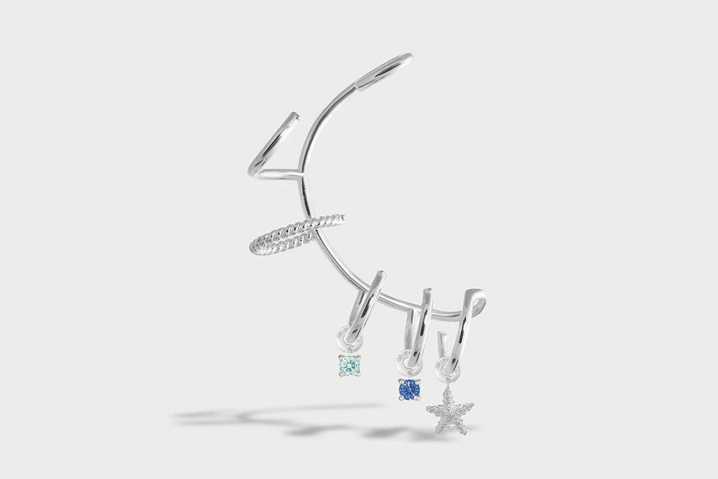 Ear Cuffs Multi Hoops Set
